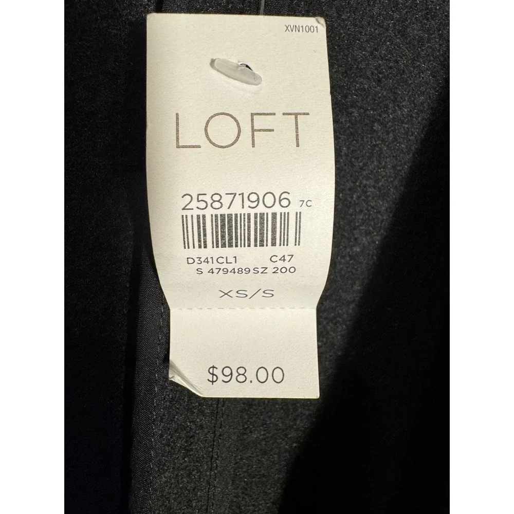 Loft Charcoal Gray Open Front Poncho Wrap Cape Womens XS/S 479489 New